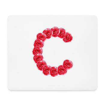 C de roses - Tapis de souris (format paysage) - blanc - Devant