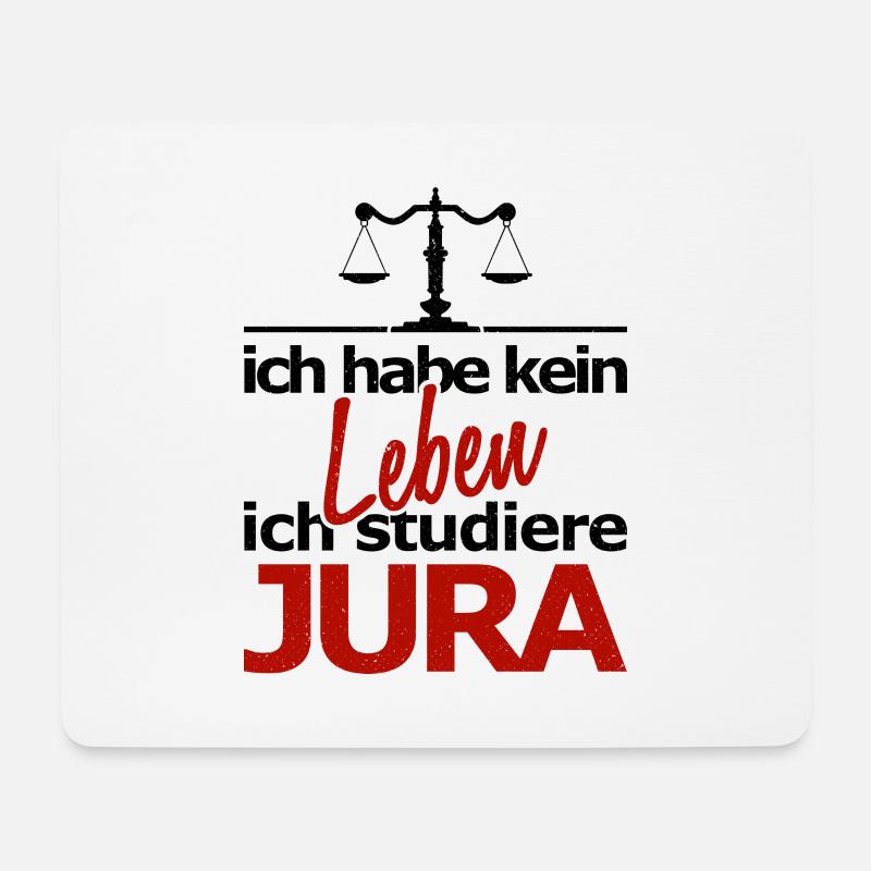 Anwalt Jura Studium Gesetz Geschenk Waage - Mousepad (Querformat) - Weiß