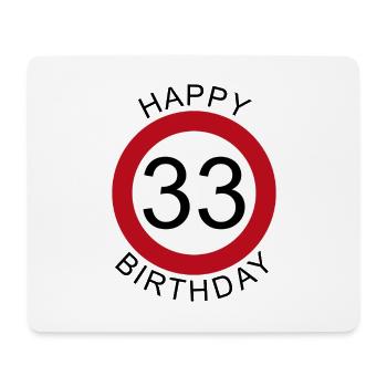 Joyeux anniversaire 33 anniversaire de signe de route - Tapis de souris (format paysage) - blanc - Devant