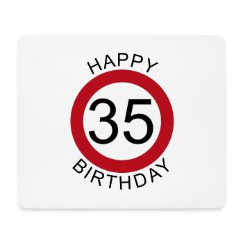 Joyeux anniversaire 35 anniversaire de signe de route - Tapis de souris (format paysage) - blanc - Devant