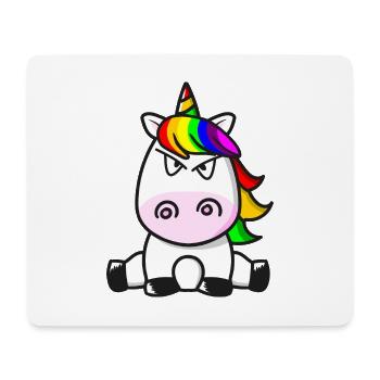I Hate People Sweet Unicorn Evil Look - Mouse Pad (horizontal) - white - Front