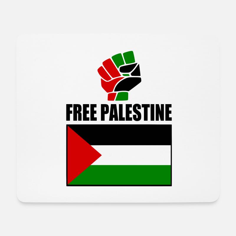 Free palestine - Mousepad (Querformat) - Weiß