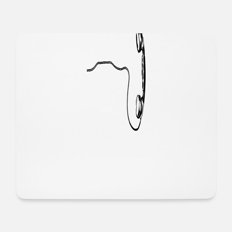 Retro - Mousepad (Querformat) - Weiß
