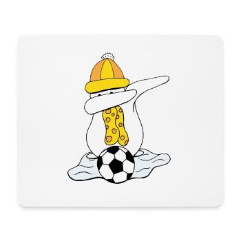 Christmas Snowman Dabbing Football - Mouse Pad (horizontal) - white - Front