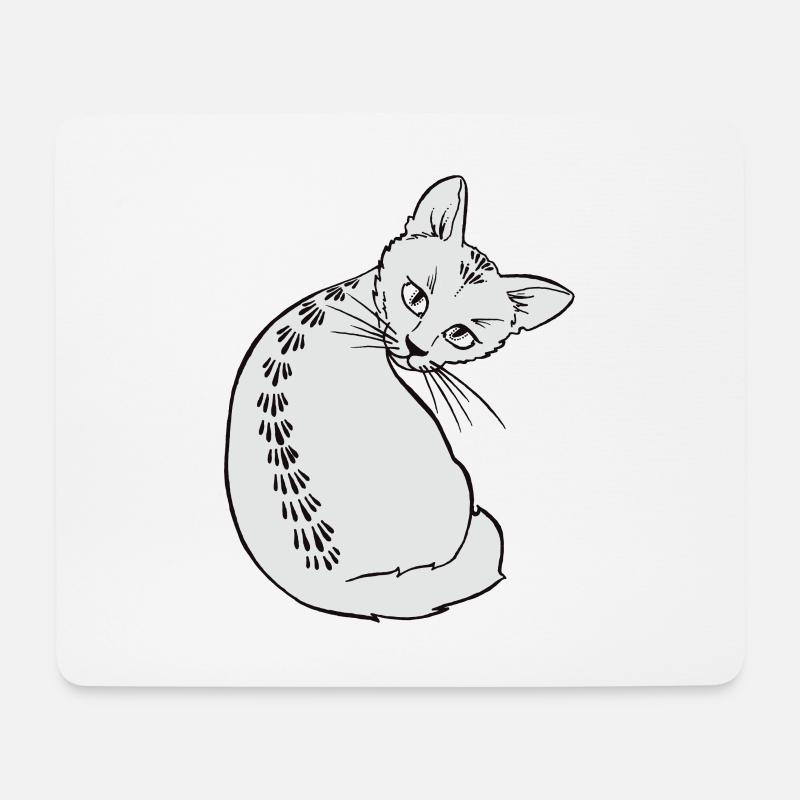Gray kitten - Mouse Pad (horizontal) - white