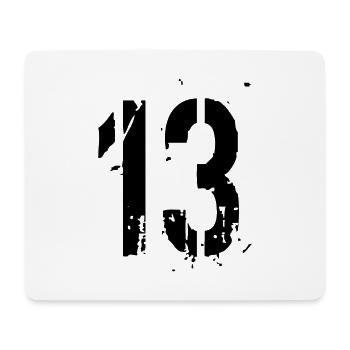 13 Number 13 years - Mouse Pad (horizontal) - white - Front