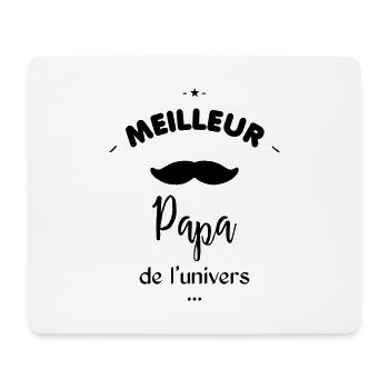 Meilleur papa de l'univer - Tapis de souris (format paysage) - blanc - Devant