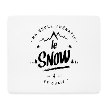 MA SEULE THÉRAPIE LE SNOW - Tapis de souris (format paysage) - blanc - Devant