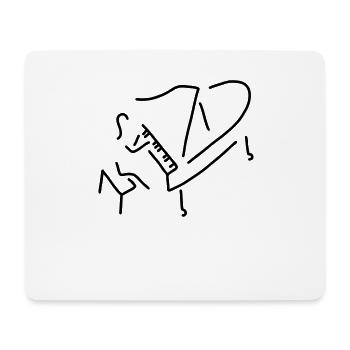 pianistin an flüegel - Mousepad (Querformat) - Weiß - Vorne