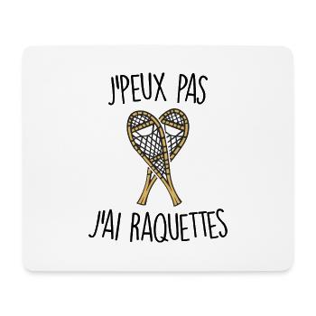 Je suis une raquettes - Tapis de souris (format paysage) - blanc - Devant