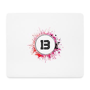 13 Nombre d’objets blob - Tapis de souris (format paysage) - blanc - Devant