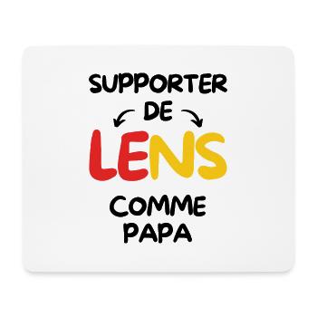 Supporter de Lens comme papa - Tapis de souris (format paysage) - blanc - Devant