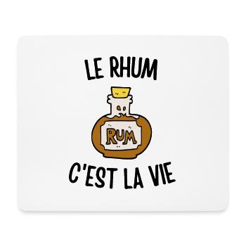 Le rhum c'est la vie - Tapis de souris (format paysage) - blanc - Devant