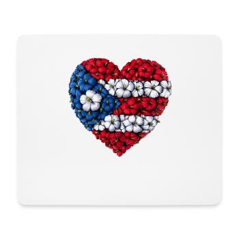 Puerto Rico Flowers Heart - Mouse Pad (horizontal) - white - Front