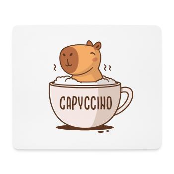 Capyccino - Tapis de souris (format paysage) - blanc - Devant