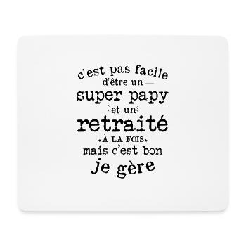 Cadeau De Retraite Pour Un Super Papy Retraité - Tapis de souris (format paysage) - blanc - Devant