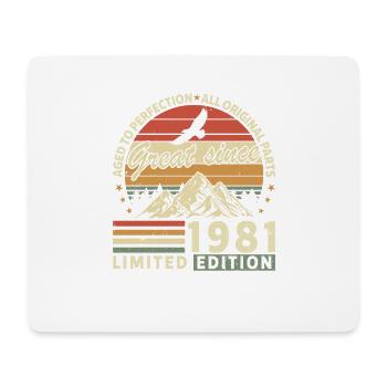 43 Jahre großartig seit 1981 limitierte Auflage - Mousepad (Querformat) - Weiß - Vorne