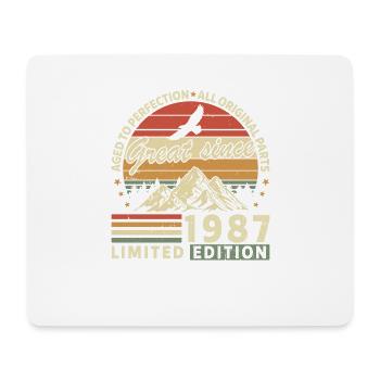 37 Jahre großartig seit 1987 limitierte Auflage - Mousepad (Querformat) - Weiß - Vorne