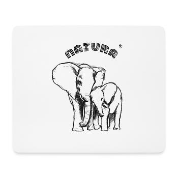 Elephant Nature - Mouse Pad (horizontal) - white - Front