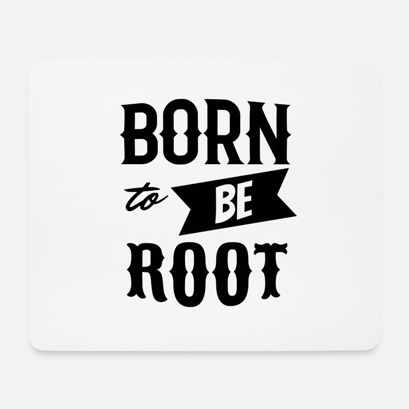 Root Admin IT Systemadmin Phrase Funny - Tapis de souris (format paysage) - blanc