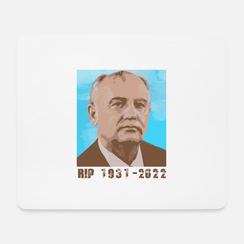 rip gorbi,gorbi,Mikhaïl Gorbatchev,Gorbatchev - Tapis de souris (format paysage) - blanc
