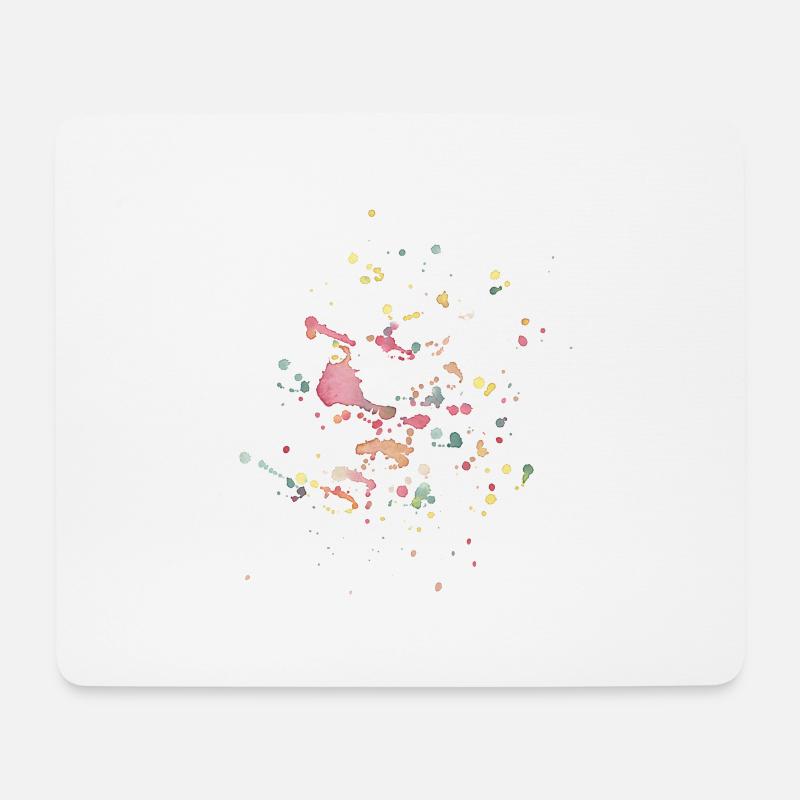 Julibel / Farbexplosion Aquarell - Mousepad (Querformat) - Weiß
