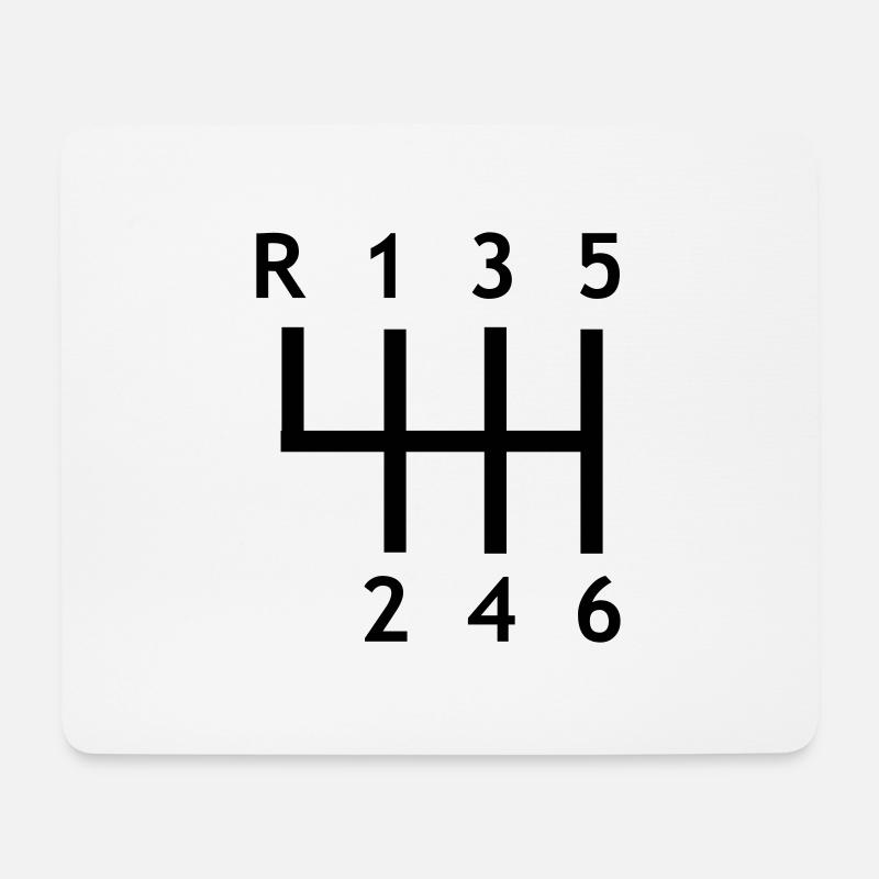 Gangschaltung - Auto - Mousepad (Querformat) - Weiß