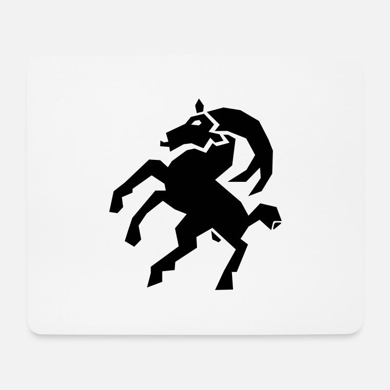 Steinbock - Mousepad (Querformat) - Weiß