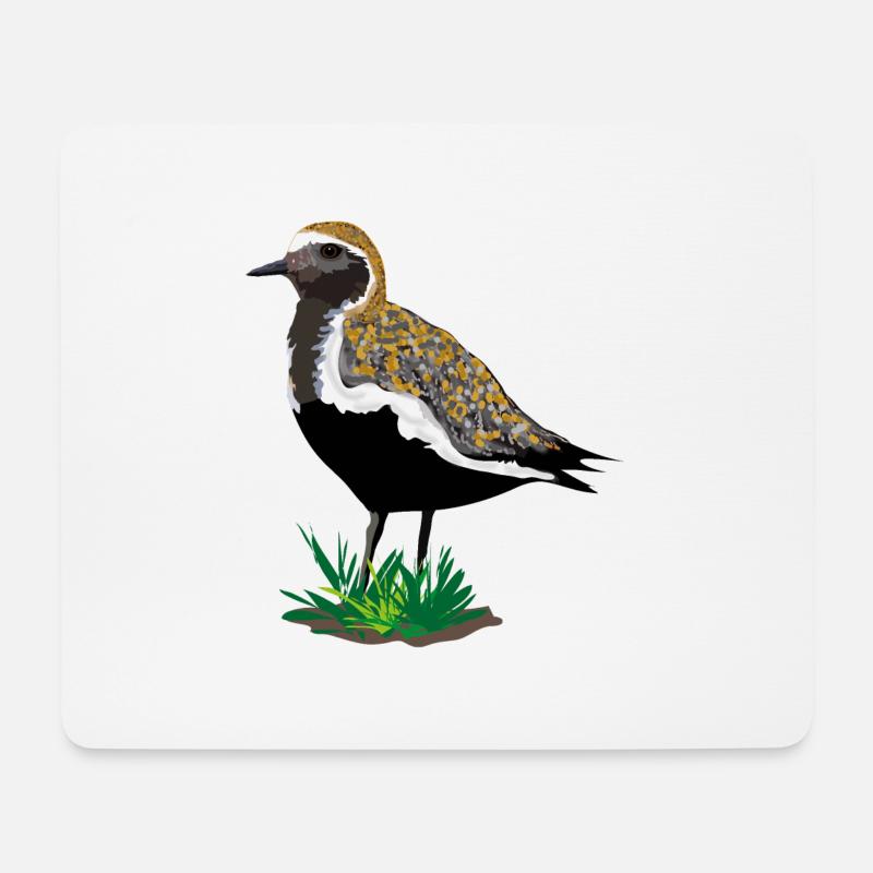 Goldregenpfeifer - Mousepad (Querformat) - Weiß