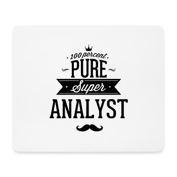100 percent pure super analyst - Mousepad (Querformat) - Weiß - Vorne