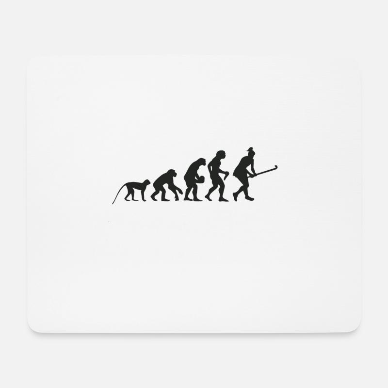 Evolution Hockey - Mousepad (Querformat) - Weiß