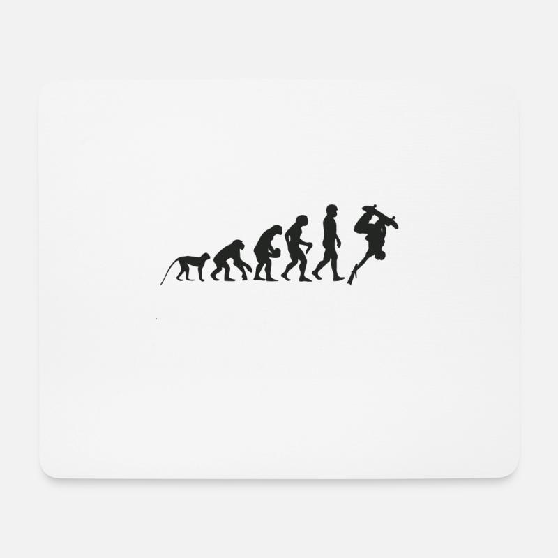 Evolution Skate - Mouse Pad (horizontal) - white