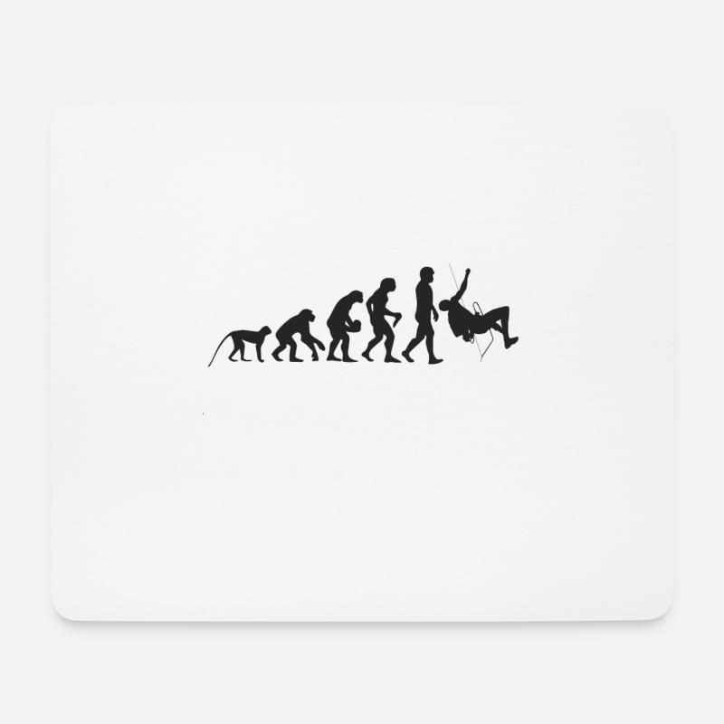 Evolution of climbing - Mouse Pad (horizontal) - white