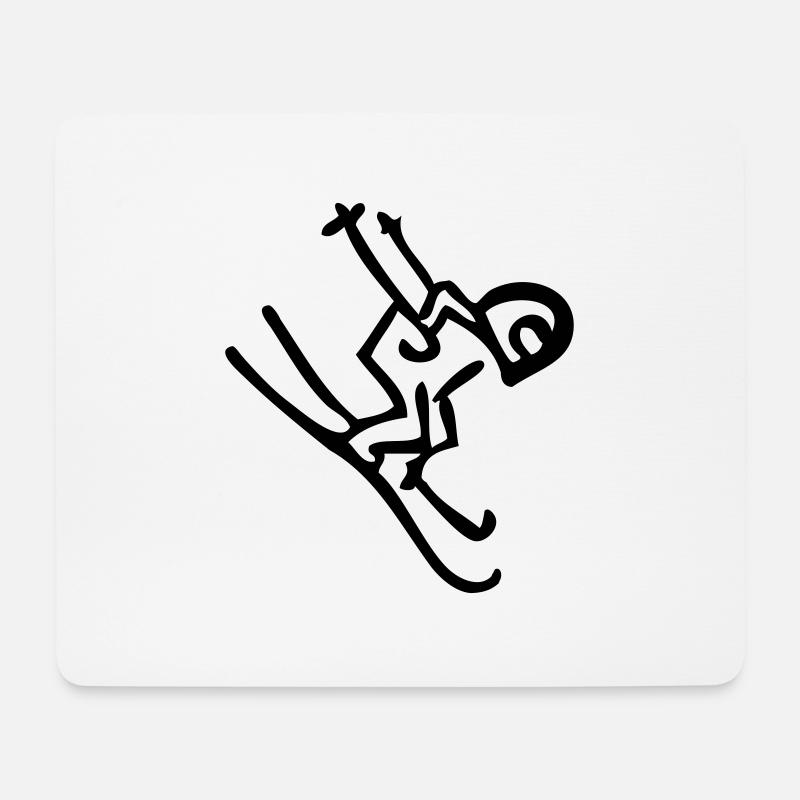 ski skiing - Mouse Pad (horizontal) - white