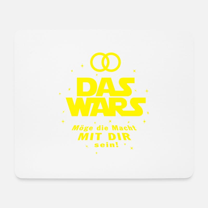 DAS WARS Möge die Macht - Mousepad (Querformat) - Weiß