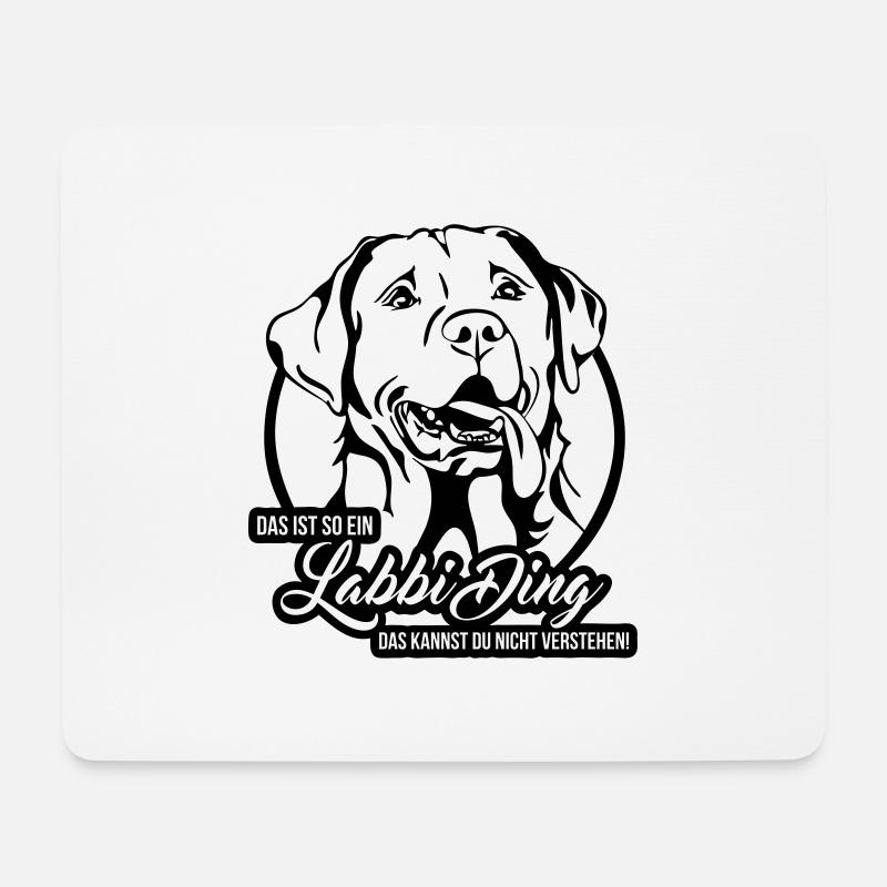 LABBI DING - Labrador Hundespruch Wilsigns - Mousepad (Querformat) - Weiß