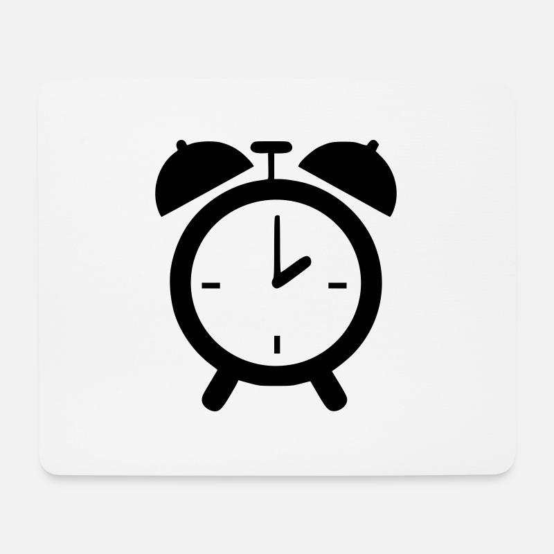 wecker - Mousepad (Querformat) - Weiß
