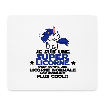 une super licorne - Tapis de souris (format paysage) - blanc - Devant