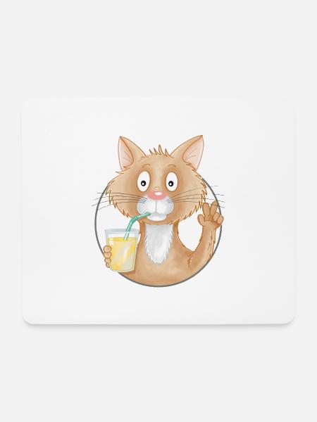 Limo-Katze - Mousepad (Querformat) - Weiß