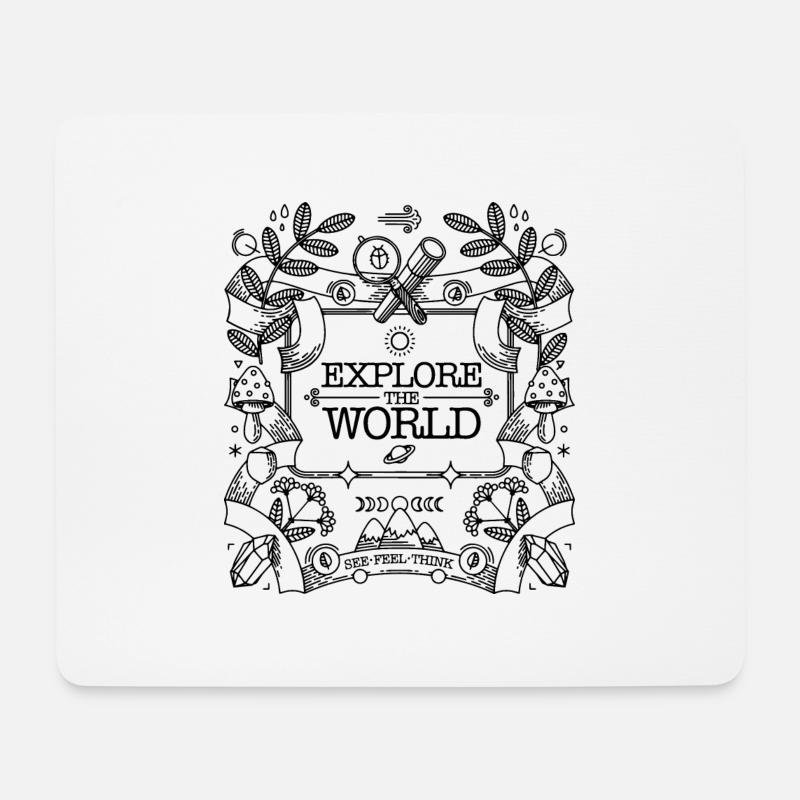 Explore The World - Mouse Pad (horizontal) - white