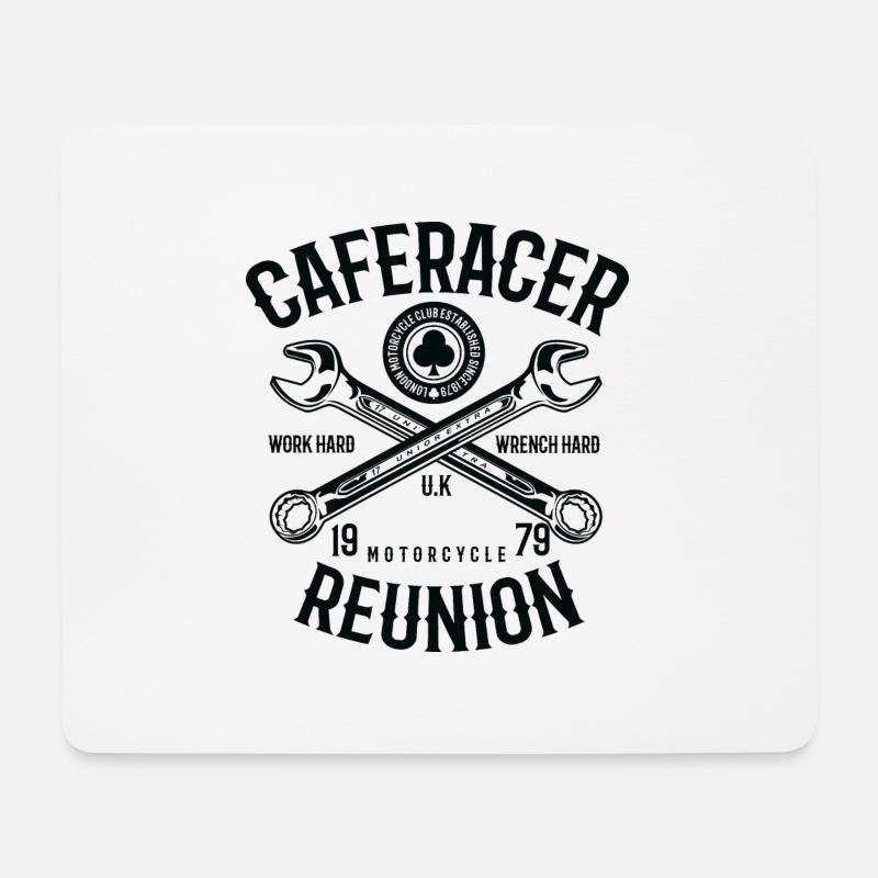 Caferacer Reunion 2 - Mouse Pad (horizontal) - white