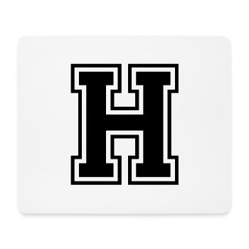 h - Mousepad (Querformat) - Weiß - Vorne