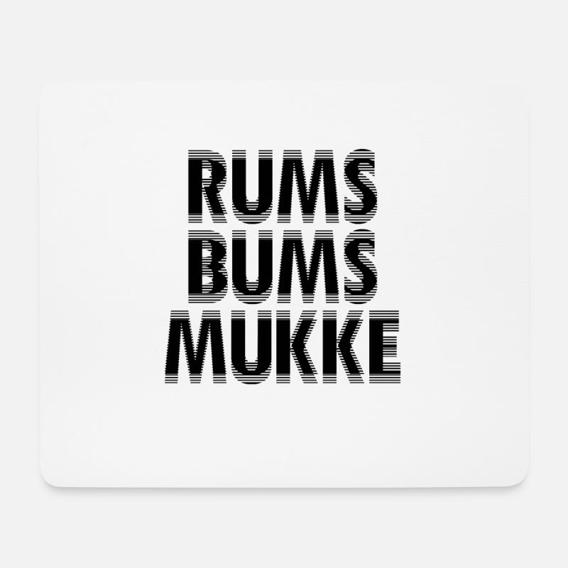 mukke, musik, zappeln, vorne, techno, hard, raven - Mousepad (Querformat) - Weiß