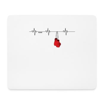 Boxing Boxing Martial Arts Training Heartbeat Hobby - Mouse Pad (horizontal) - white - Front