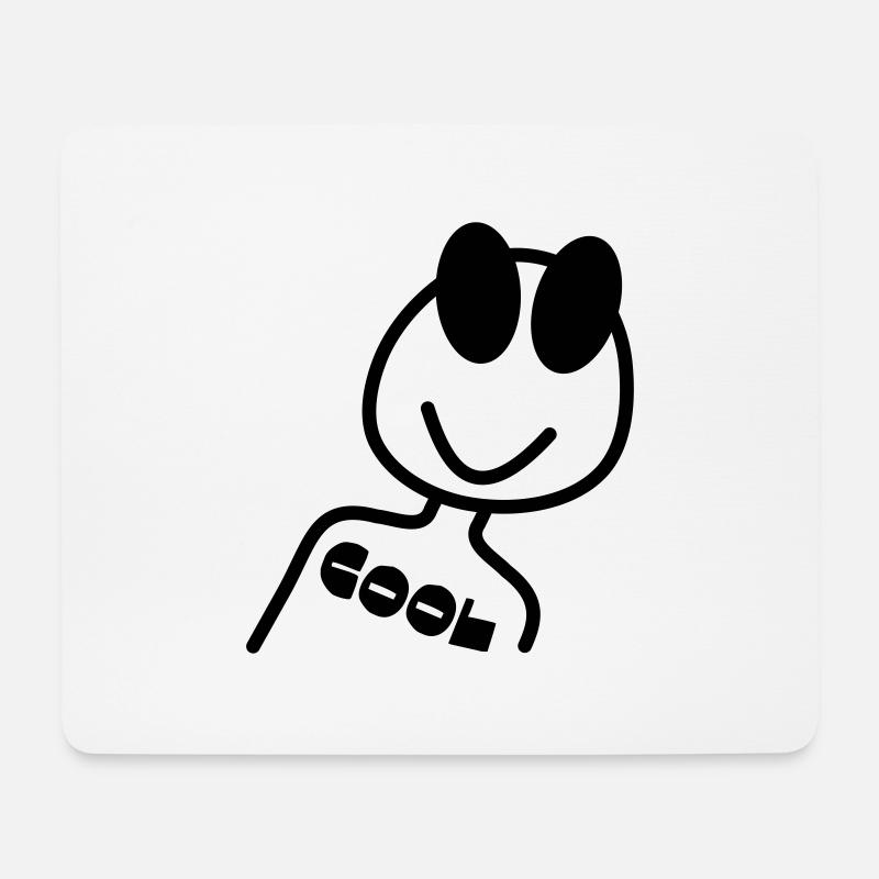 COOL - Strichmännchen - Mousepad (Querformat) - Weiß