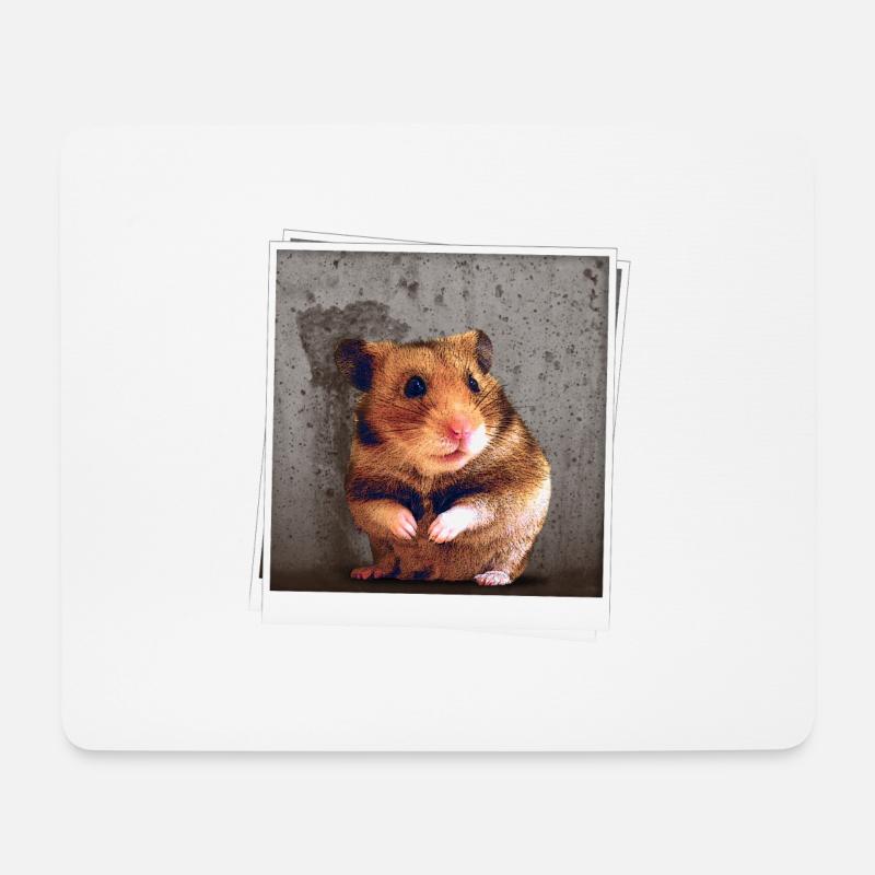 Hamster Foto - Mousepad (Querformat) - Weiß