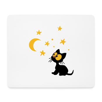 Kitten Sternen - Mousepad (Querformat) - Weiß - Vorne