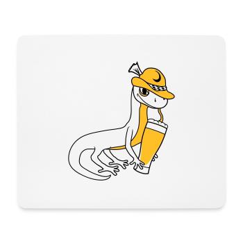eidechse bier bayern alkohol saufen pa - Mousepad (Querformat) - Weiß - Vorne
