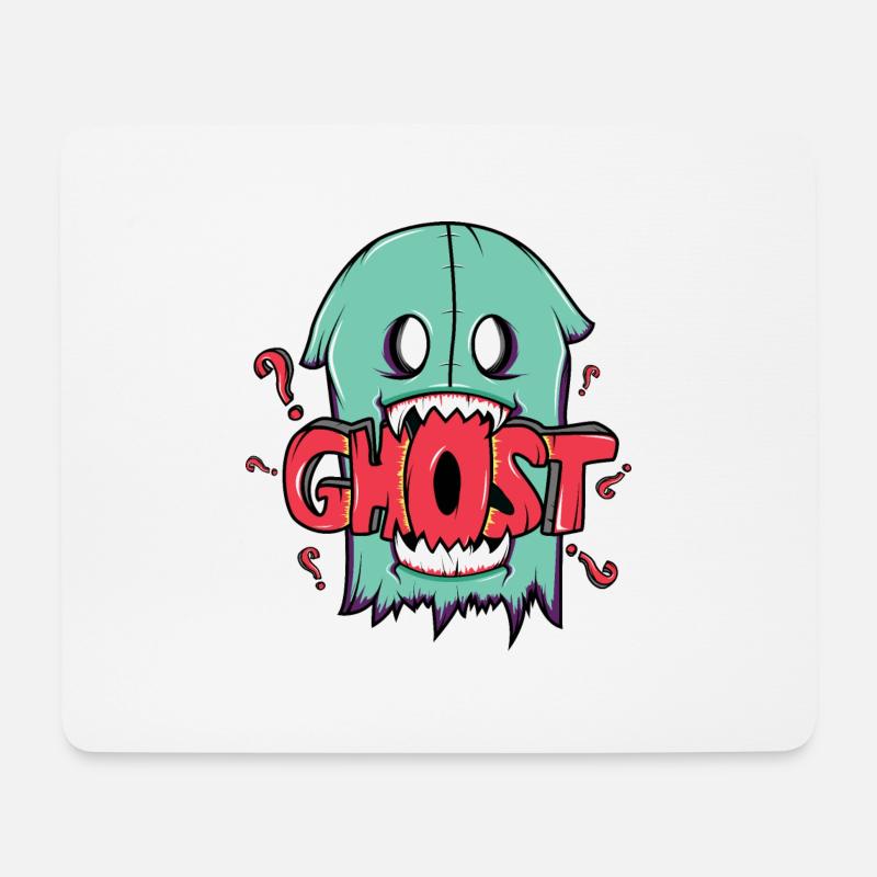 Halloween. Ghost - Mouse Pad (horizontal) - white