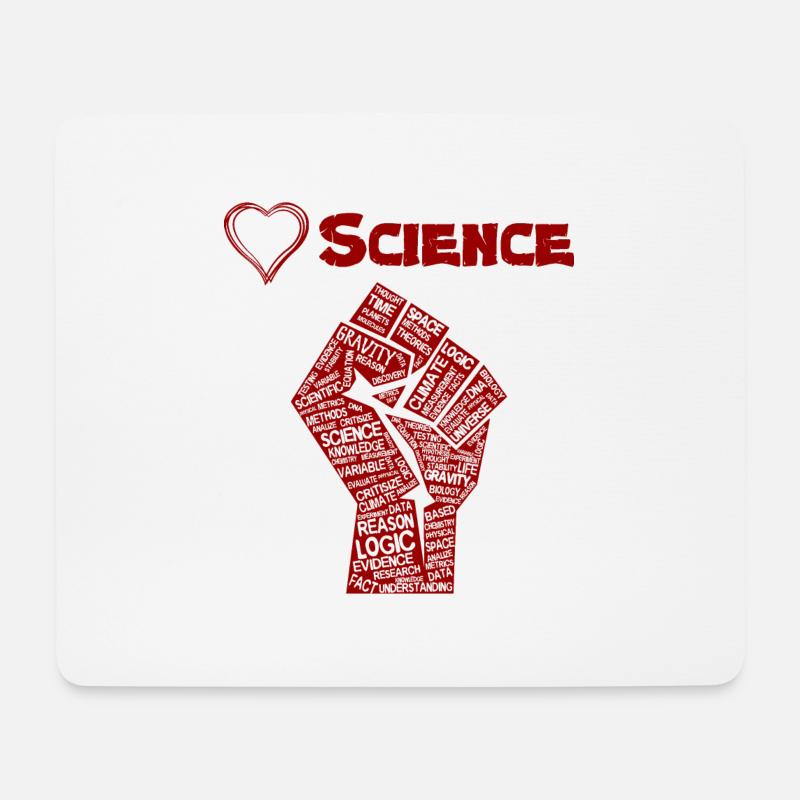 I love Science - Mousepad (Querformat) - Weiß